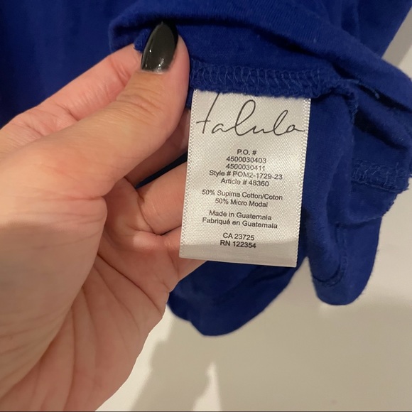 Talula Cropped Tank With Pocket Size S Royal Blue - Picture 5 of 6